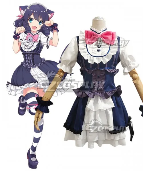

Show By Rock Cyan Lolita Dress Punk Rock Halloween Christmas Carnaval Cute Maid Outfit Lolita Girls Anime Cosplay Costume E001