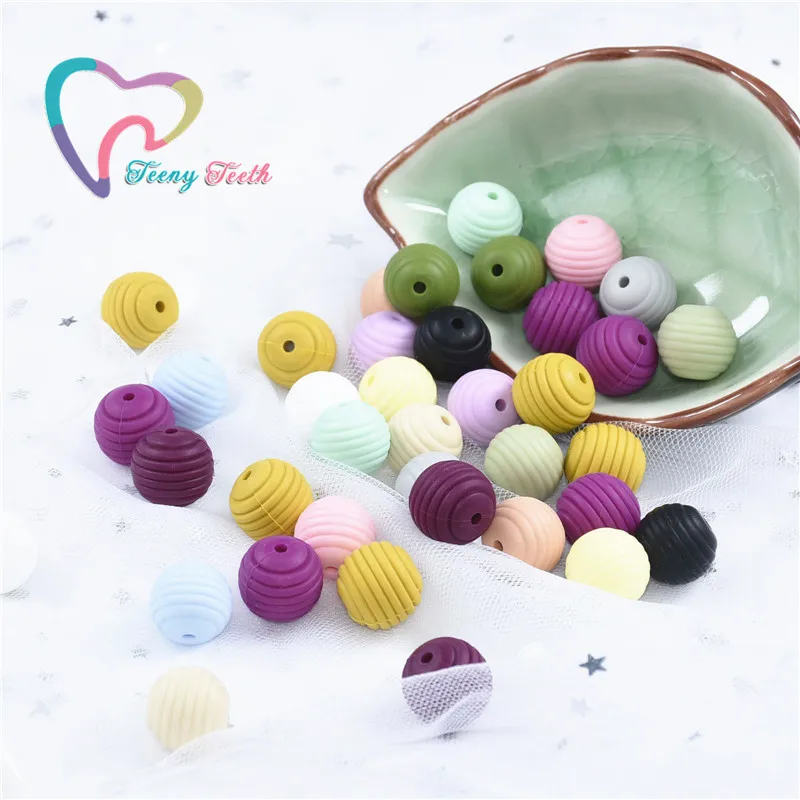 10 шт. спираль бусины 15 MMSilicone Бусины Нить силиконовый жевательный DIY конфеты Цвета