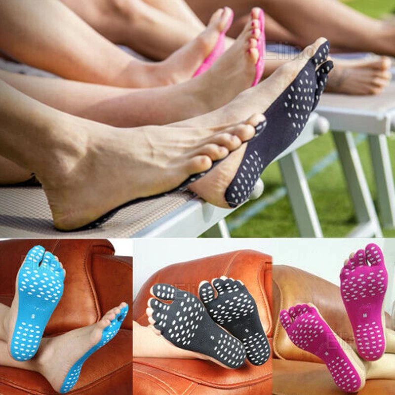 

Men Women Beach Insoles Invisible Outsole Foot Stickers Waterproof Self Adhesive Flexible Pool Barefoot Anti-slip Feet Care Pad