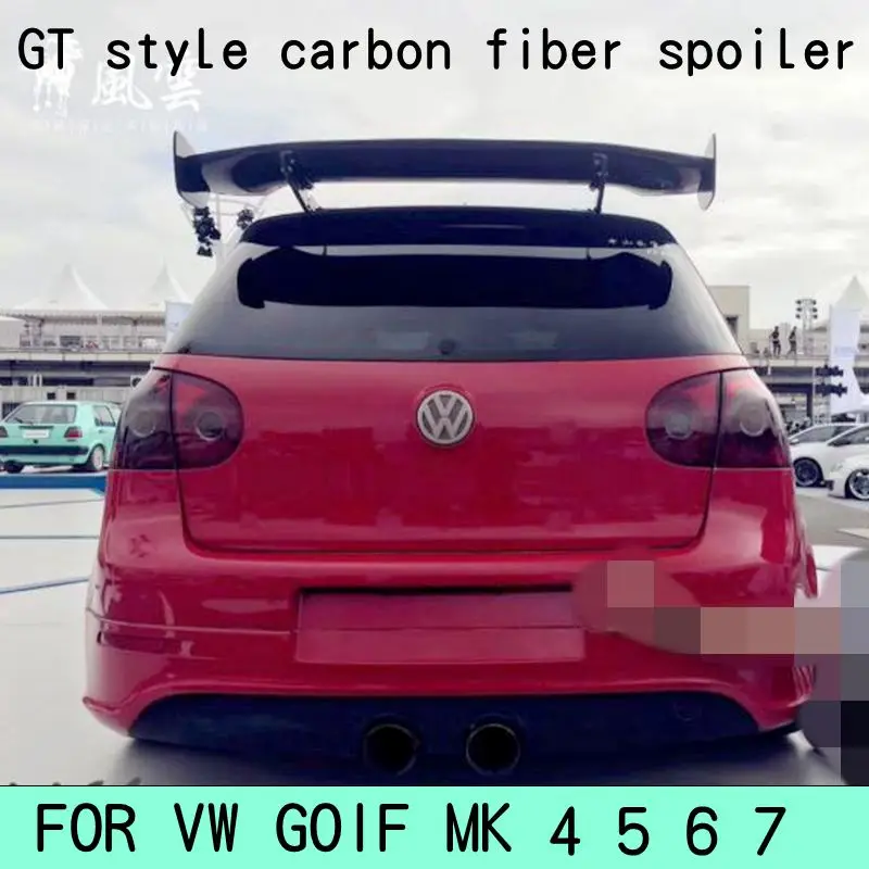 Golf 4 5 6 7 MK4 MK5 MK6 MK7 GT стиль углеродное волокно Задний спойлер крыла для Volkswagen