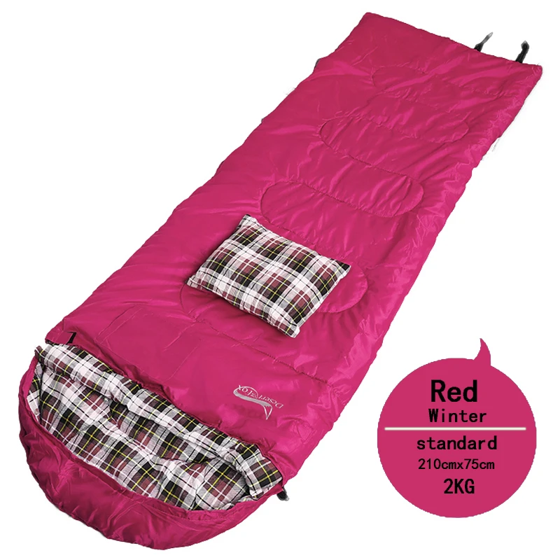 barato 2kg Malha Envelope Mochila Saco De Dormir Inverno Adulto Leve Quente Saco De Dormir Com Travesseiro Para Caminhadas Ao Ar Livre
