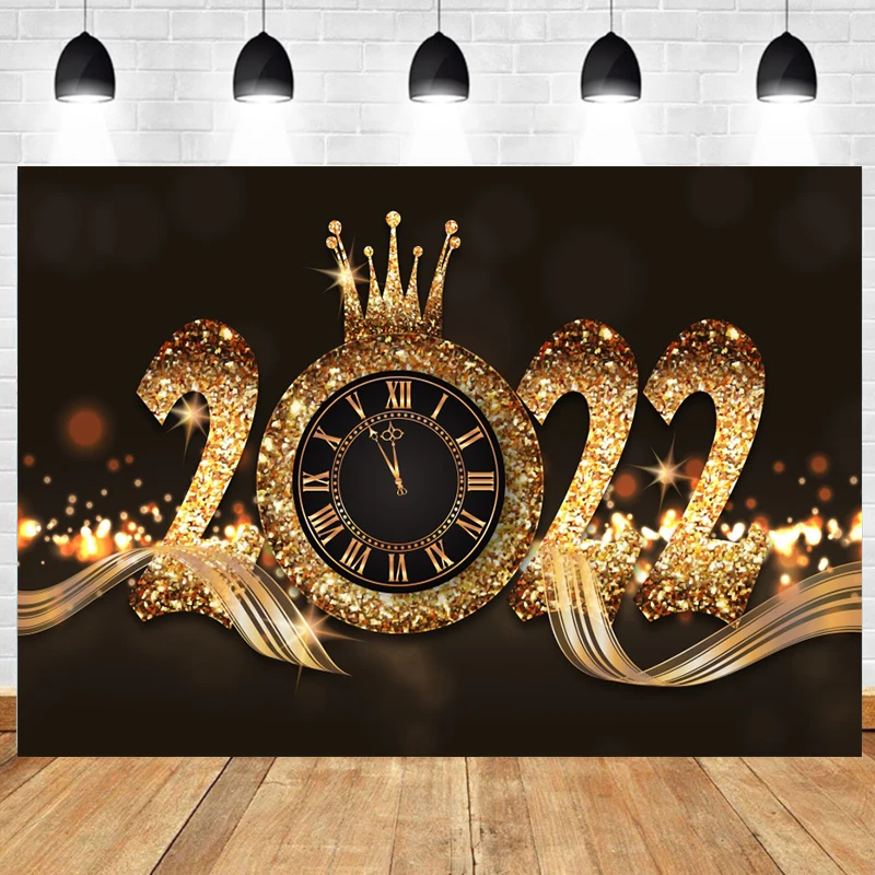 

Christmas Backdrop 2022 Happy New Year Fireworks Glitter Wine Glass Champagne Photography Background Vinyl Photophone Photozone