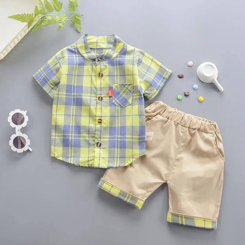 BibiCola summer boys clothes set new children casual tops+short pants 2pcs suits kids clothing cotton sport sets | Детская одежда и
