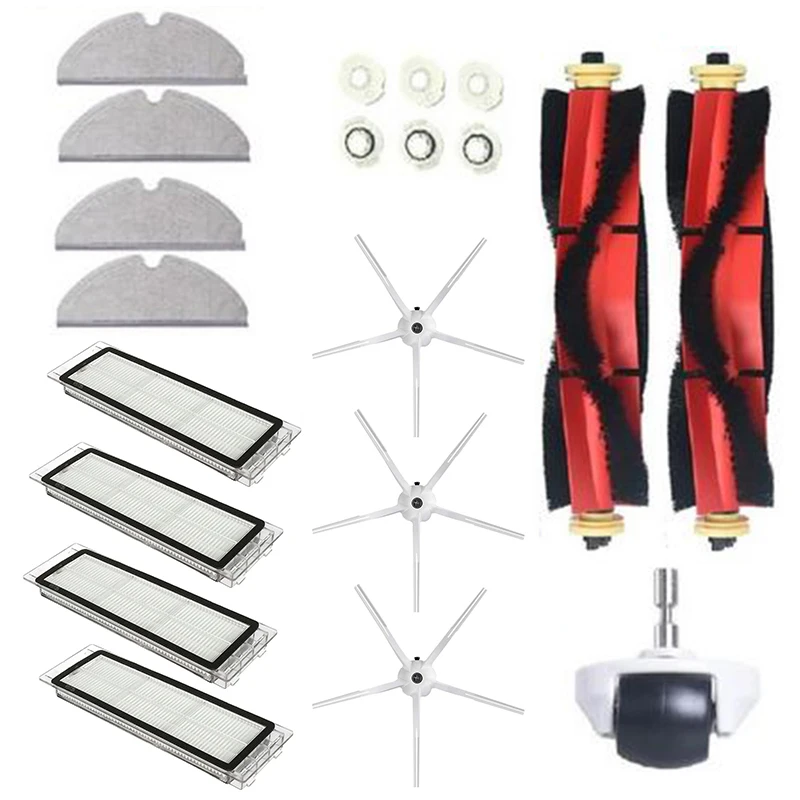 20Pcs/Set Brush Head Floor Replacement For Xiaomi Roborock S6 S60 S65 S5 MAX T6 Vacuum Cleaner Accessories | Инструменты