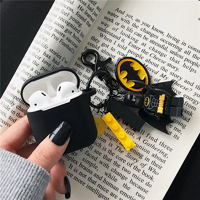 Супер милый Marvel Мстители Бэтмен силиконовый наушник аксессуары набор чехол для