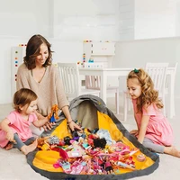 kids toy storage bag toy organizer bag toys package basket clean up and storage bucket container multifunctional 1 5m play mat