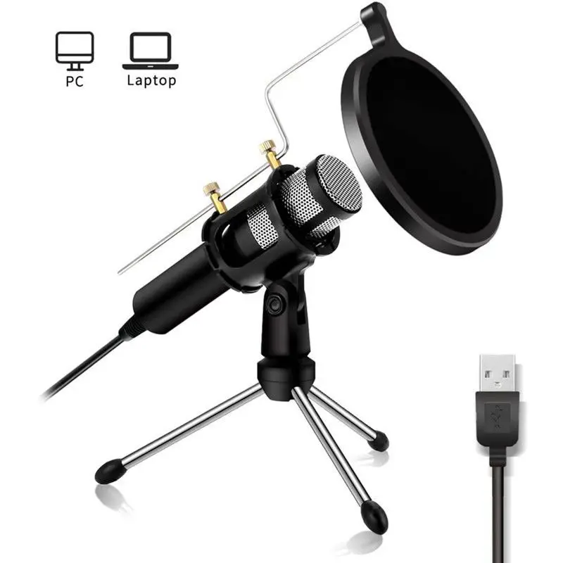 Конденсаторный USB микрофон с держателем 1 8 м|Микрофоны| |