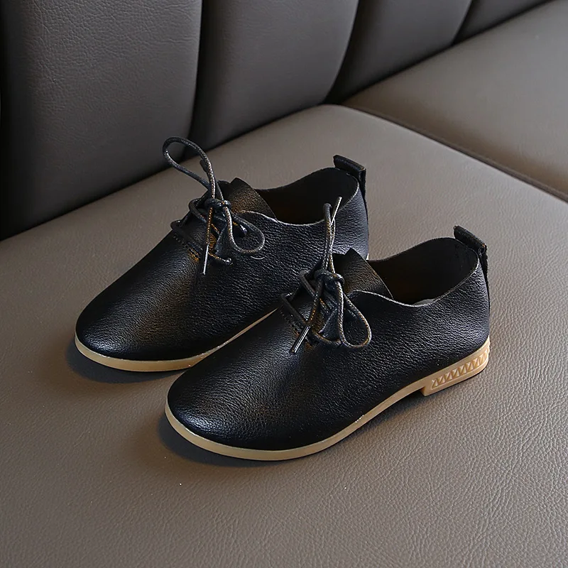 2020 Красивые кожаные туфли для маленьких девочек Официальная Школьная обувь