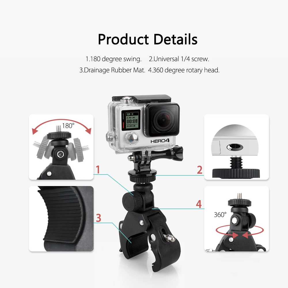 Аксессуары Vamson для Go pro держатель ручки адаптер штатива велосипеда мотоцикла
