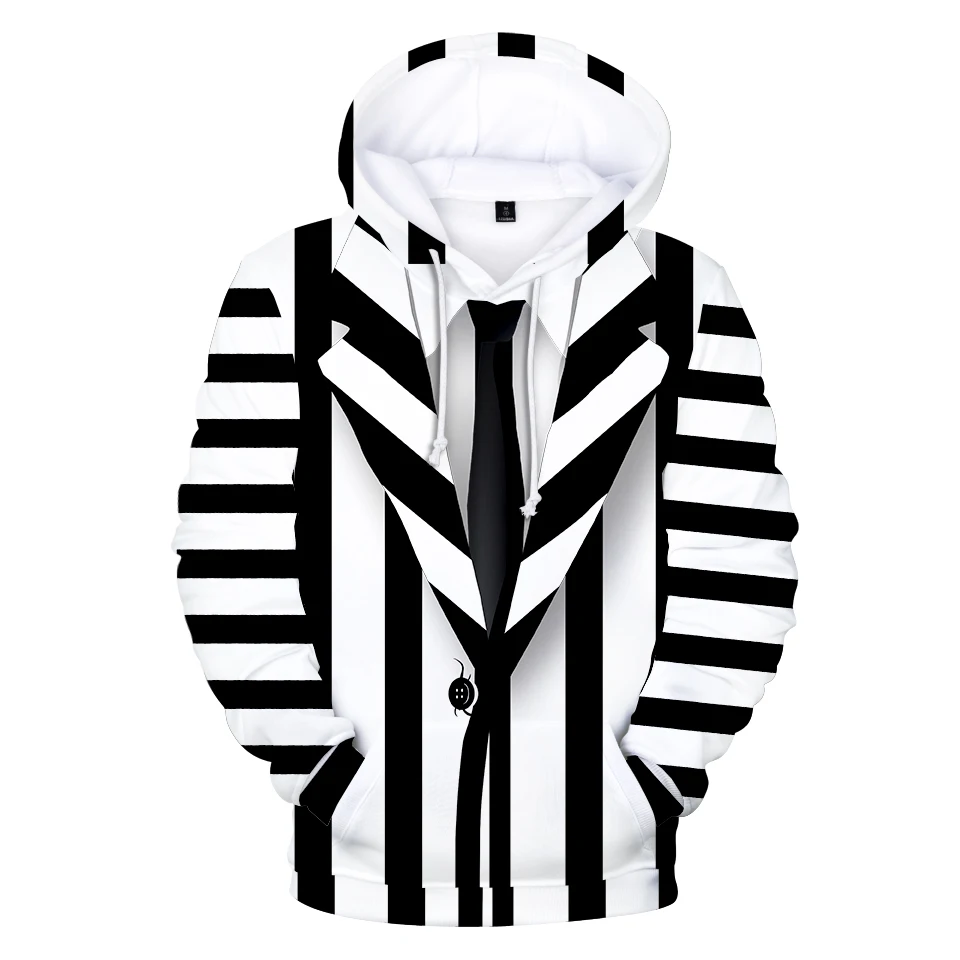 Модные толстовки для косплея от Beetlejuice свитшоты мужчин и женщин модный