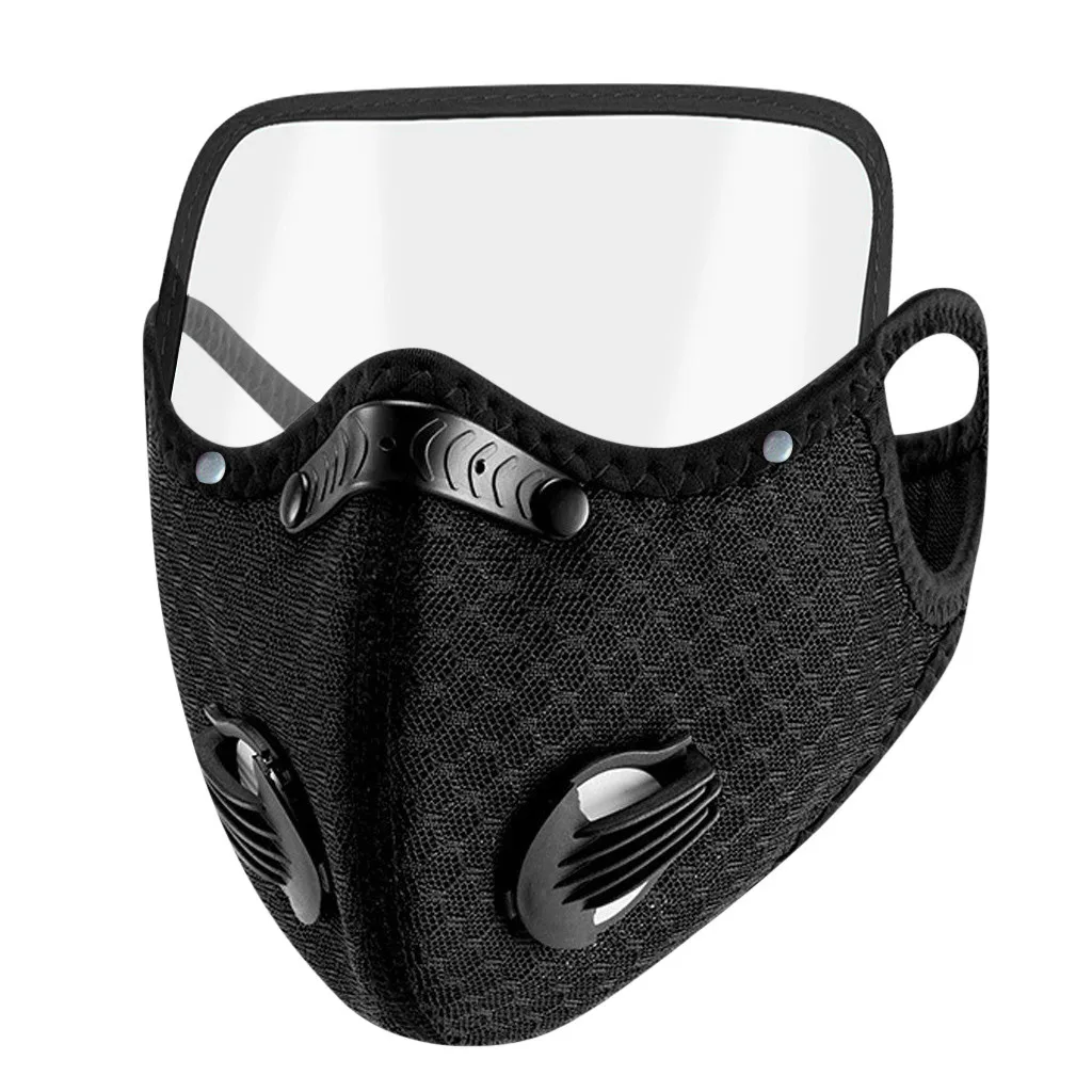 

PM2.5 Breathable Mouth Mask Filters Unisex Protection Mask Gaskets With Eyes Shield Detachable Masks Disinfection Maks Mascaras