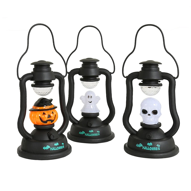 

Portable Lanterns Halloween Pumpkin Lamp Skull light Candle Halloween Decoration Pumpkin Witch Skull Lamp For Party Decor Lights