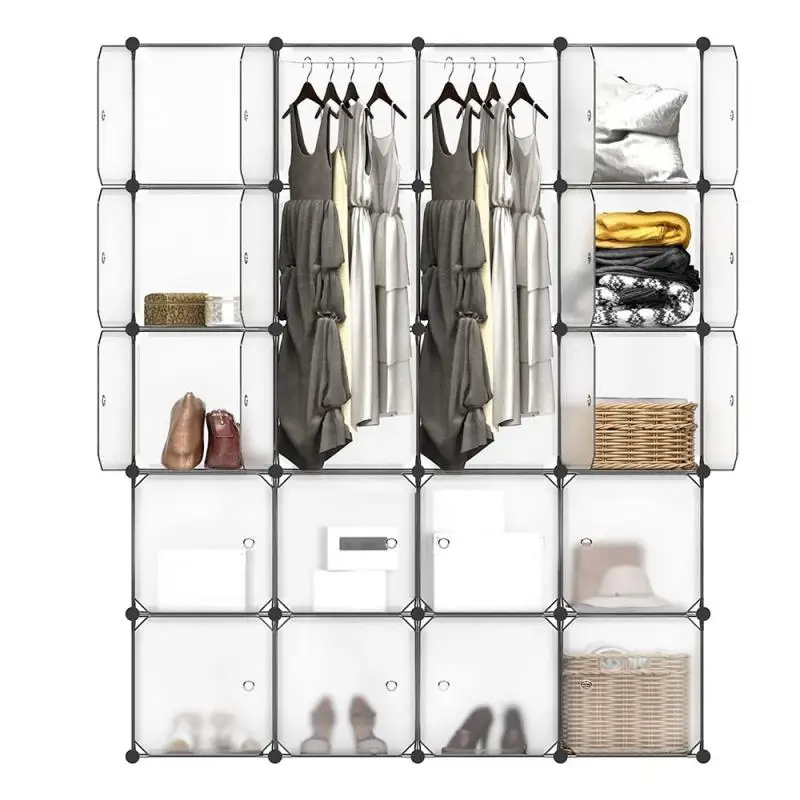 Водонепроницаемый прозрачный пластиковый шкаф для хранения одежды и обуви