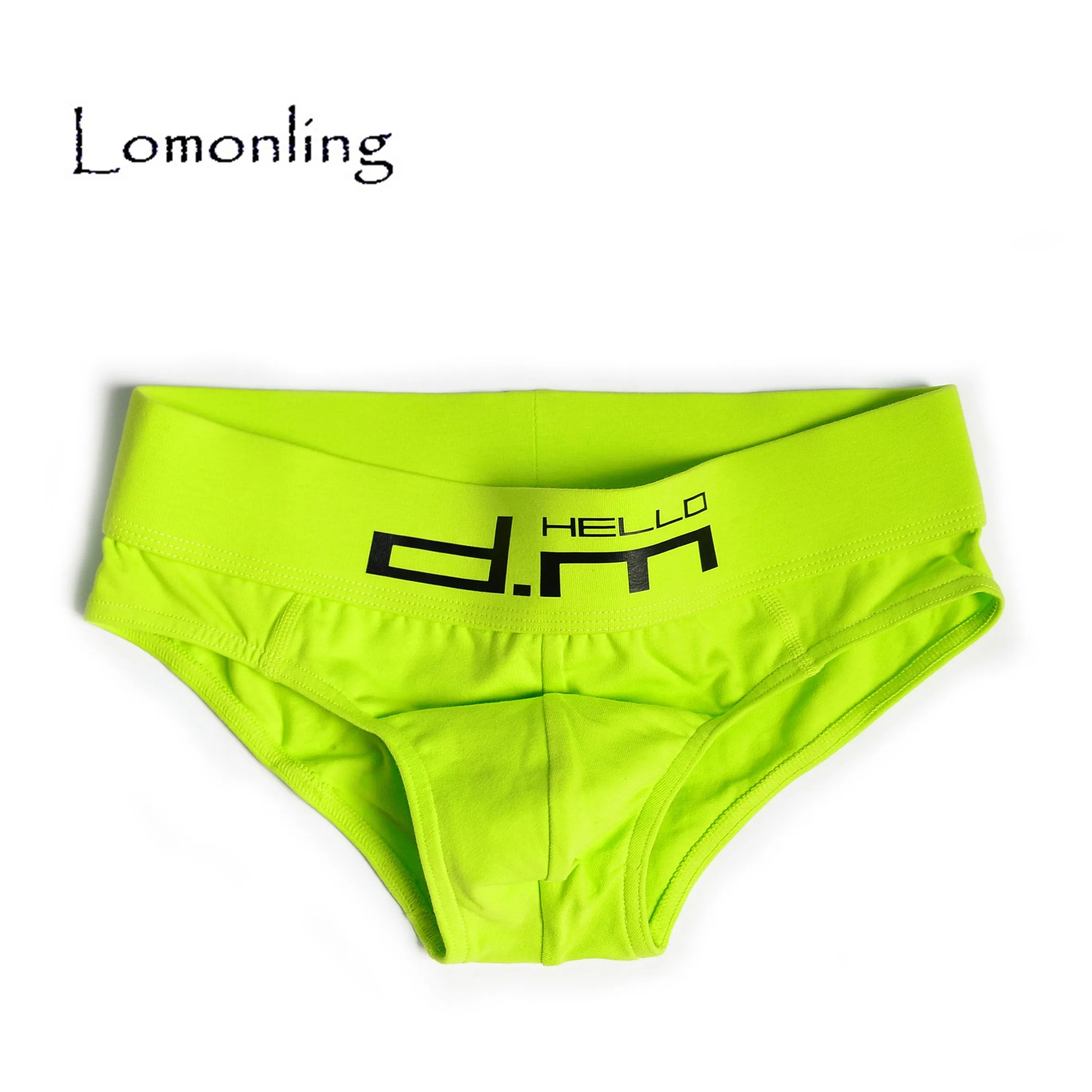 

Lomonling Mens Briefs D.m Cotton Wide Waist Men's Briefs Solid Color Fashion Letters Personality Low Sexy Youth Sports Classic