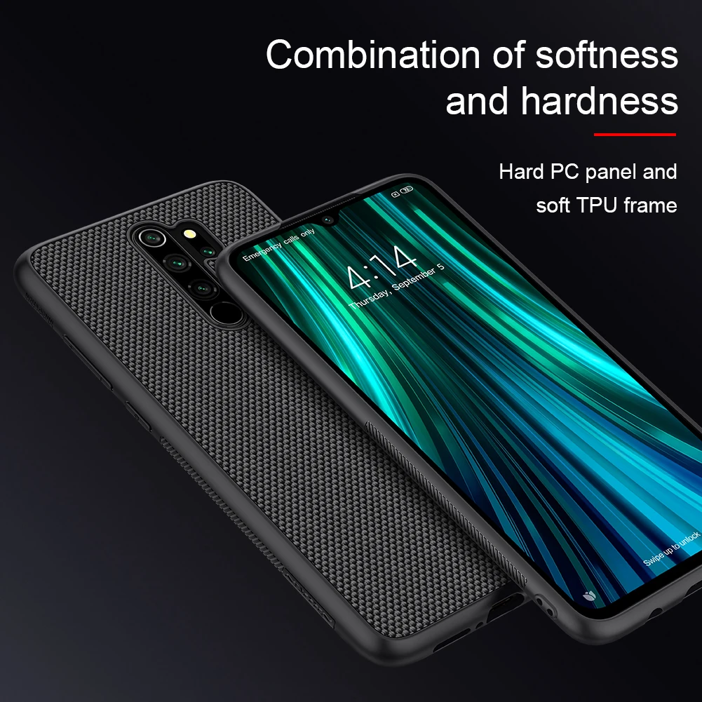 Чехол из нейлона Nillkin для Xiaomi Redmi Note 8 Pro текстурированная Задняя Крышка