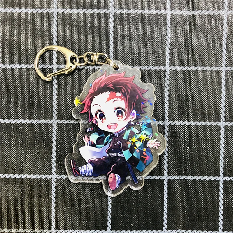 Аниме Demon Slayer Kimetsu No Yaiba брелок Kamado Tanjirou Kamado-Nezuko Tomioka Giyuu акриловый милый для ключей