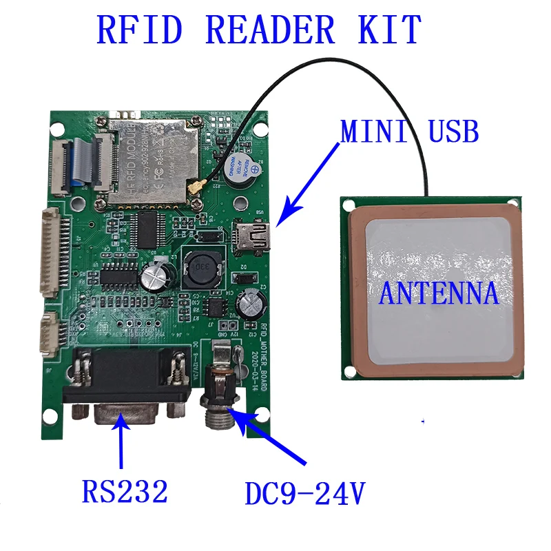 FONKAN High Performance UHF RFID Reader PR9200 module 865-868Mhz 902-928mhz with on antenna port |