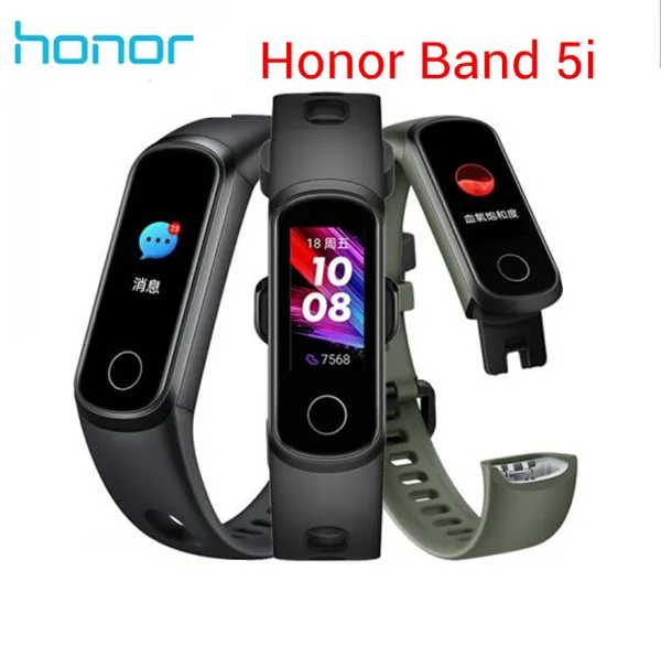 Оригинальный Смарт браслет Honor Band 5i часы AMOLED с оксиметром в крови трекер для бега