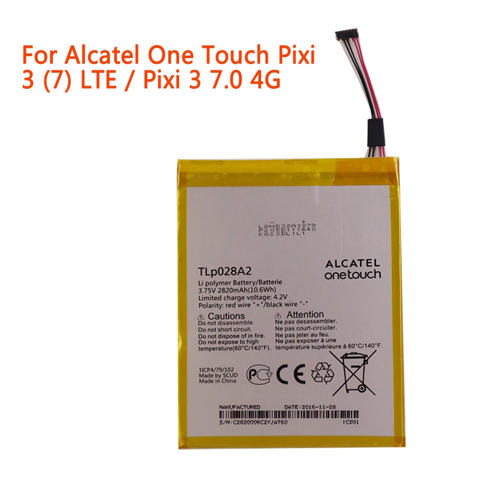 Аккумулятор TLp028A2 мобильный телефон высокого качества для Alcatel One Touch Pixi 3 (7) LTE / 7 0 4G