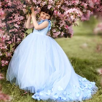 blue flower girl dresses 2022 new tulle baby christmas party prom gowns 3d applique kids 2 5 6 birthday dress %d0%bf%d0%bb%d0%b0%d1%82%d1%8c%d0%b5 %d0%b4%d0%bb%d1%8f %d0%b4%d0%b5%d0%b2%d0%be%d1%87%d0%ba%d0%b8