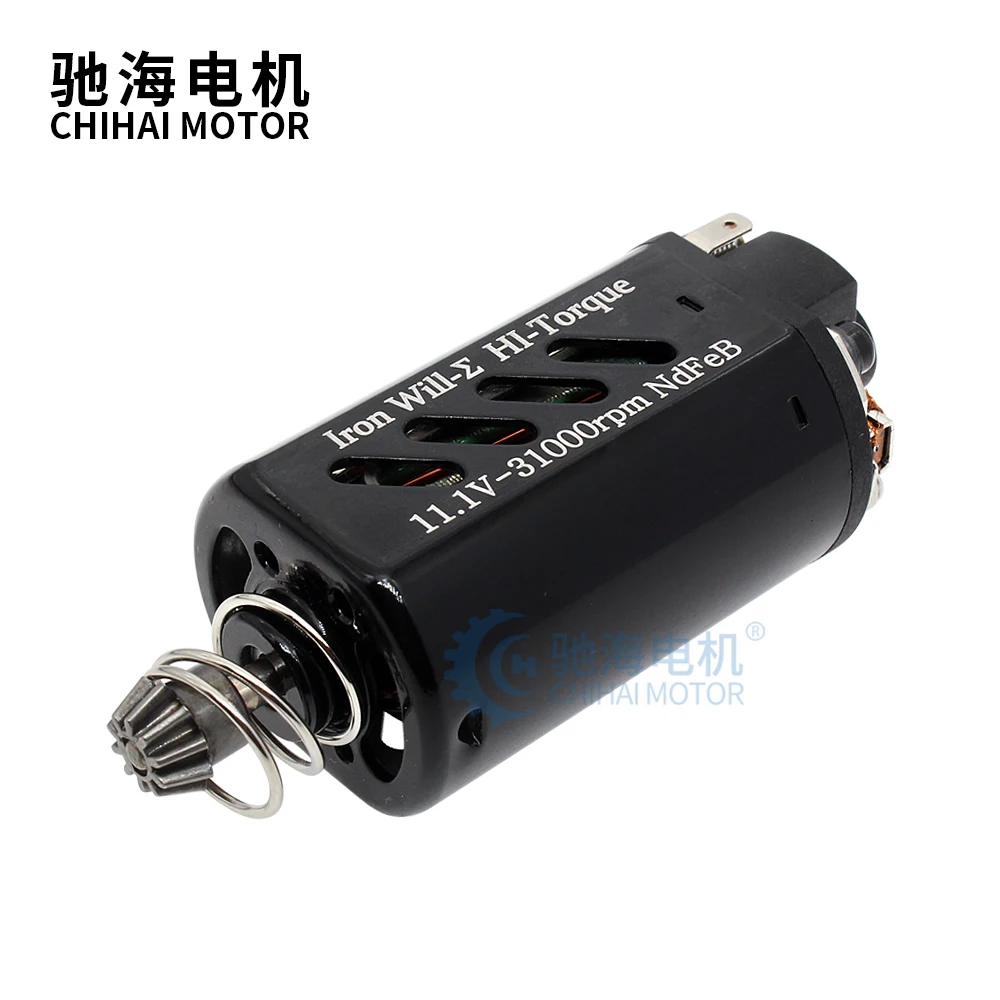 

chihai motor CHF-480WA-Iron-Will 31000rpm Nd-Fe-B short shaft Ver.3 Gearbox High Torque Motor short Axle AEG Airsoft