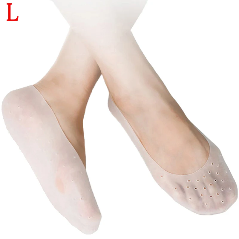 

Thin Sock Silicone Moisturizing Gel Socks Antiskid Ice Silk Socks Seamless Invisible Women Boat Socks Foot Treatment Protector