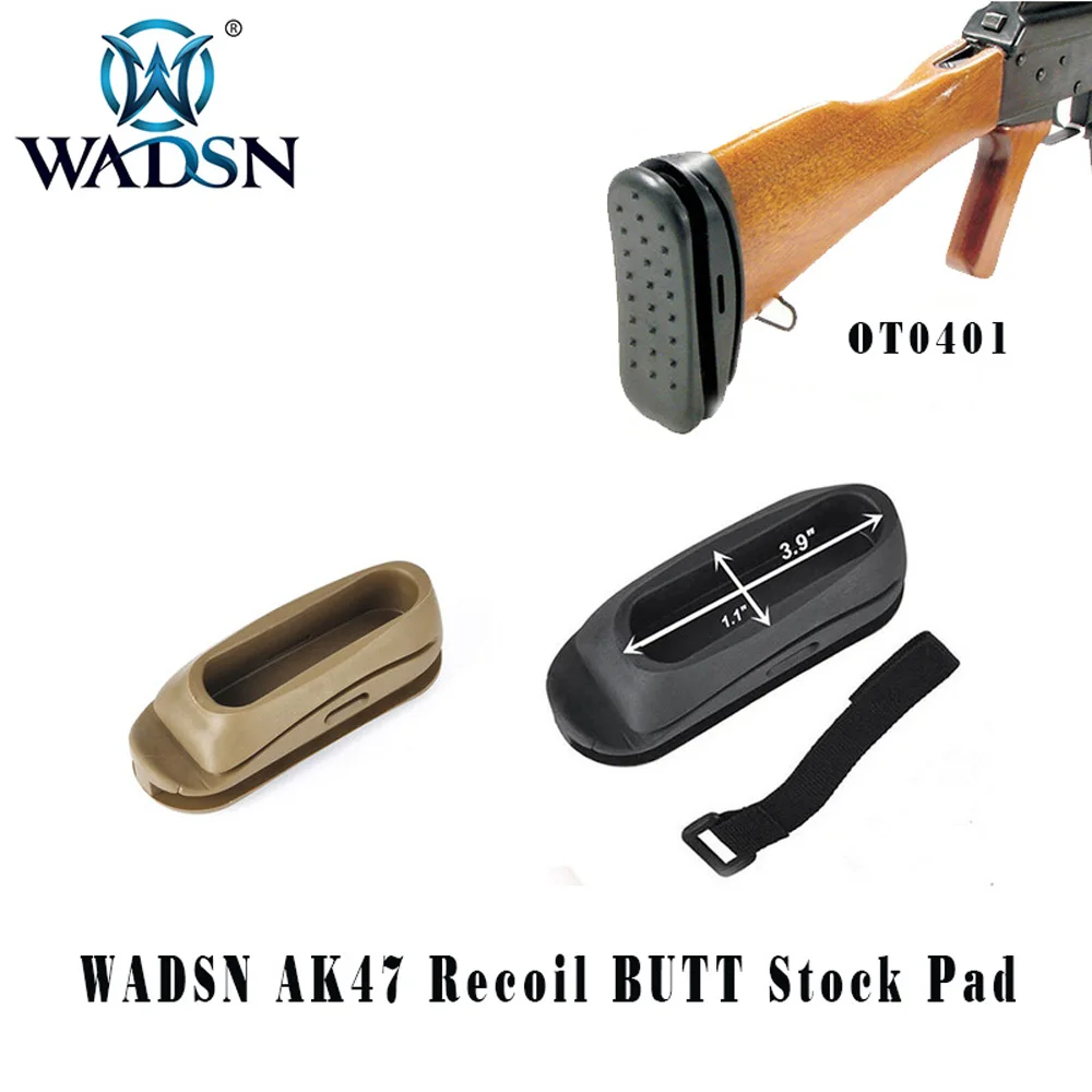 WADSN Airsoft Tactical Shockproof Rubber AK Stock Pad AK47 Recoil BUTT Paintball Softair Rifle Gun Hunting Accessories WOT0401 | Спорт и