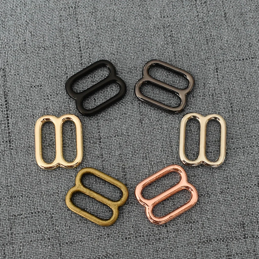 20 Pcs/Lot 15mm Metal Accessories DIY Shoulder Leather Bag Strap Belt Web Rectangle Adjust Tri-glide Pin Buckle Slider Loop