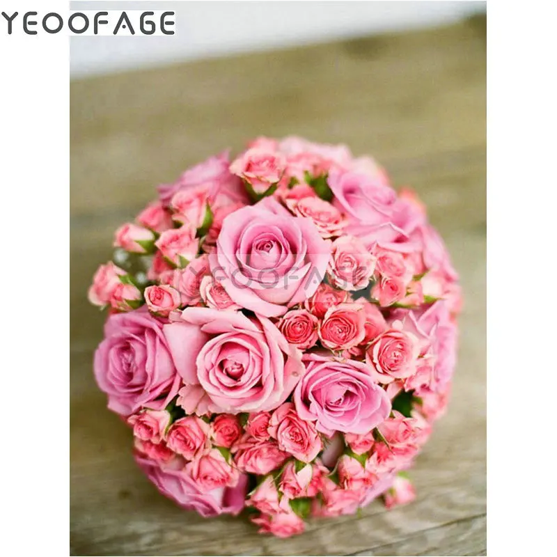 Алмазная вышивка сделай сам мозаика полная выкладка картина стразы красная роза