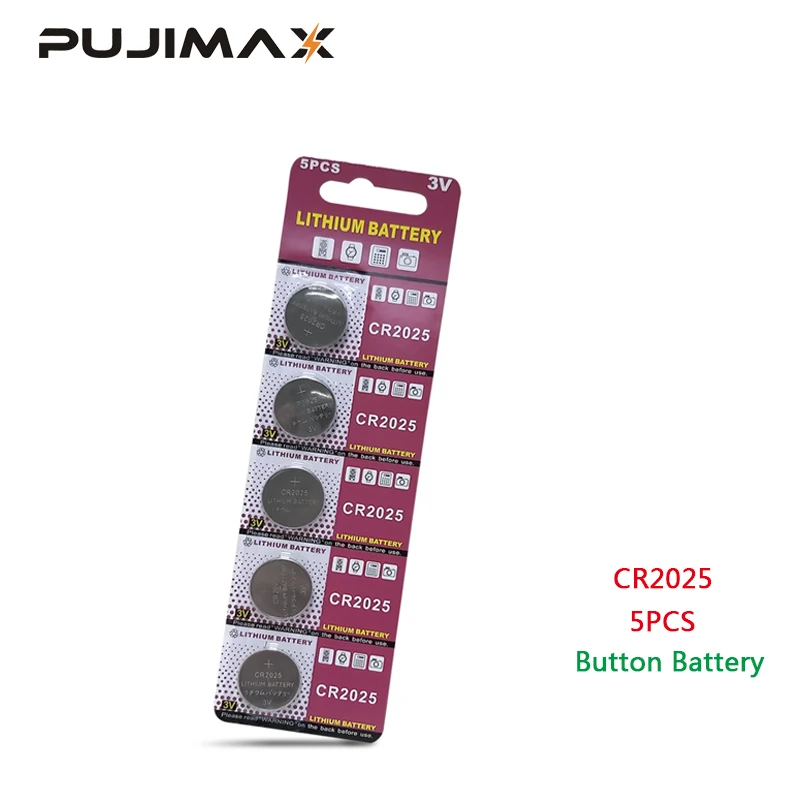 PUJIMAX CR2025 5 шт./упак. калькулятор кнопочный аккумулятор часы DL2025 BR2025 с