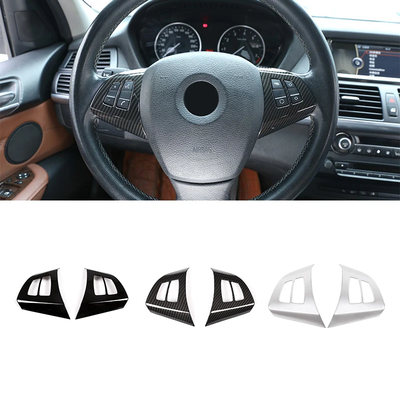 

Для BMW X5 E70 2008 2009 2010 - 2013 автомобильный карбоновый стиль интерьер Рулевое колесо Кнопка переключения крышка рамы сменная отделка