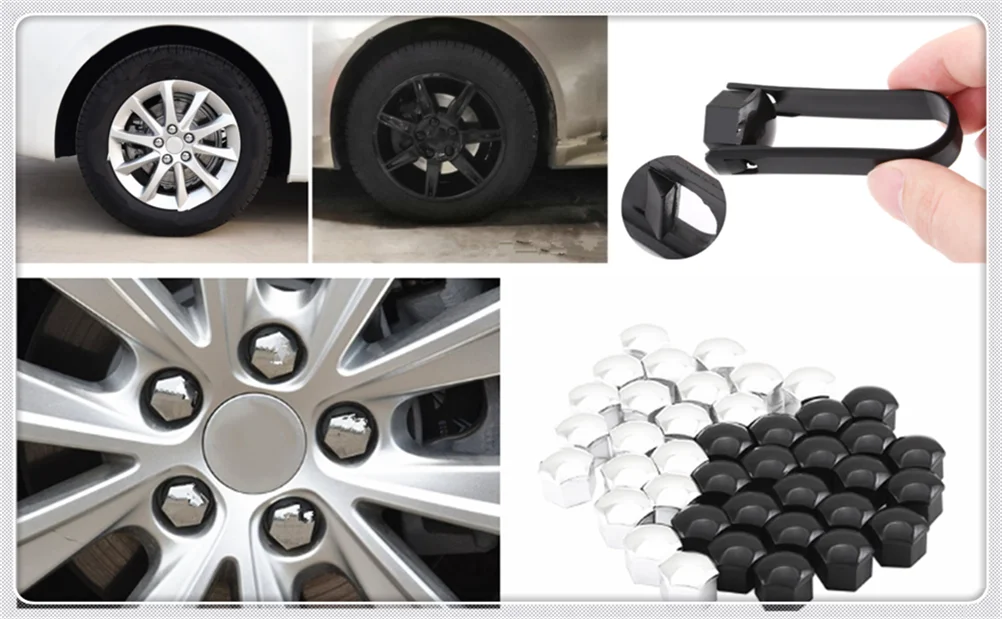 Auto 20Pcs car screw bolt wheel decorative nut cap various sizes for Toyota V Hilux Land Cruiser Avanza Carina Celica |