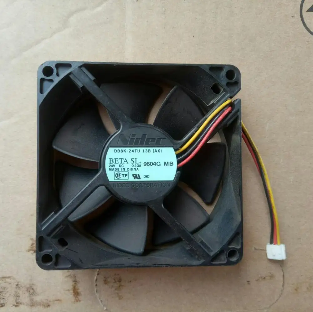 Радиатор охлаждения Вентилятор для Nidec 8025 DC24V 0.13A D08K-24TU13B 80*80*25 мм 3PIN гидравлические