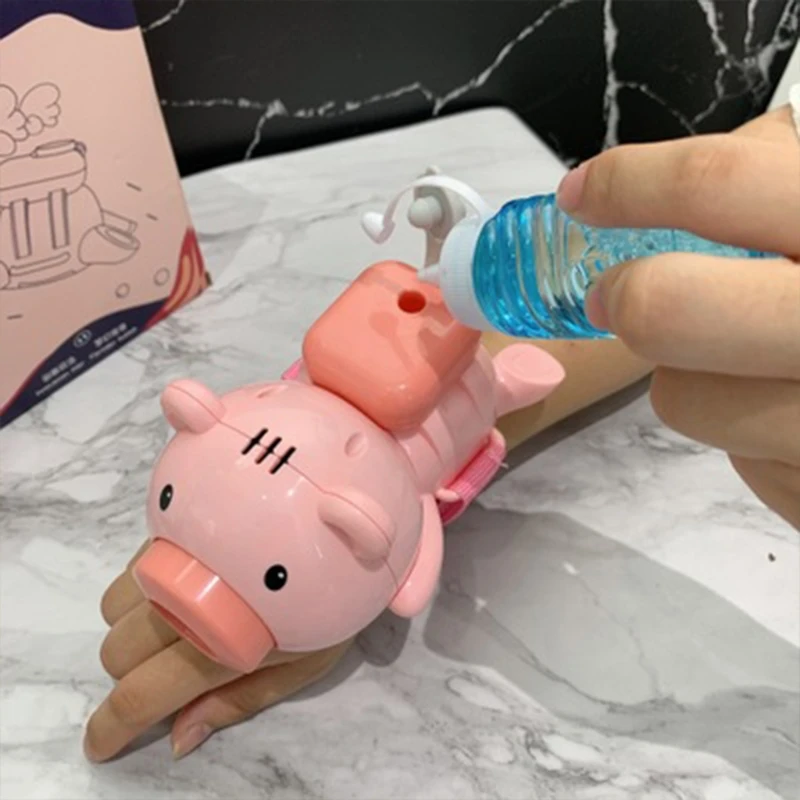 

Bubble Machine Automatic Bubble Maker with Bubble Liquid A Wrist Strap Over 600 Bubbles Per Minute Bubble Blower Toy for Kids
