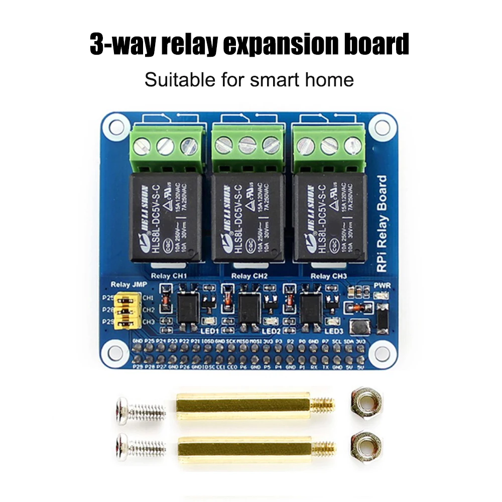 

3 Channel Relay Board Expansion Board Optocoupler Isolation Power Relay Module For Raspberry Pi A+/B+/2B/3B/4B