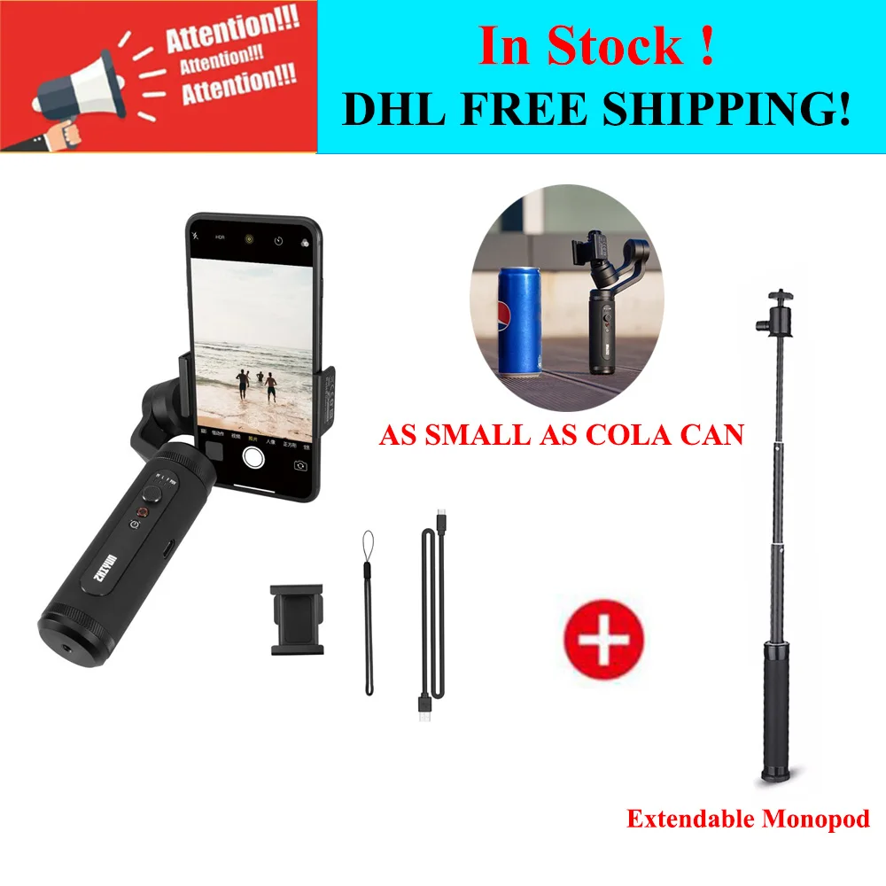 Zhiyun Smooth Q2 3 осевой Ручной Стабилизатор для iPhone 11 /11 Pro/Xs/7/6 Plus Samsung S8 S7 S5 / Huawei и т. Д.
