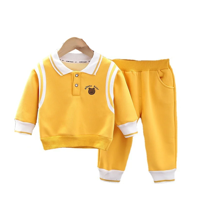 

New Autumn Winter Baby Boys Clothes Suit Children Fashion Thick T-Shirt Pants 2Pcs/Sets Toddler Casual Costume Kids Tracksuits