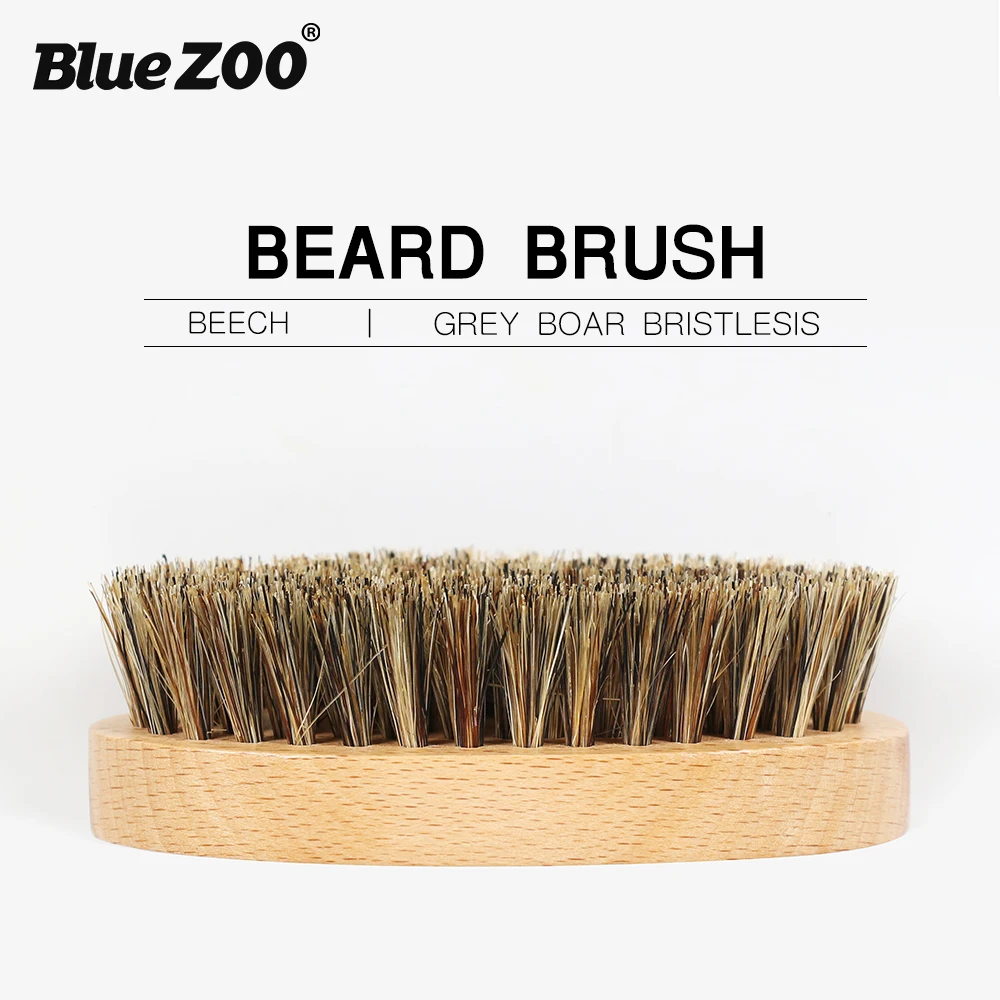 Натуральная щетина кабана щетка для бороды мужчин бамбуковый массаж лица