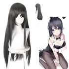 Парики для косплея по мотивам аниме Rascal Not Dream Of Bunny Girl Senpai Sakurajima Mai, синтетические волосы, Длинные прямые серые волосы, головной убор