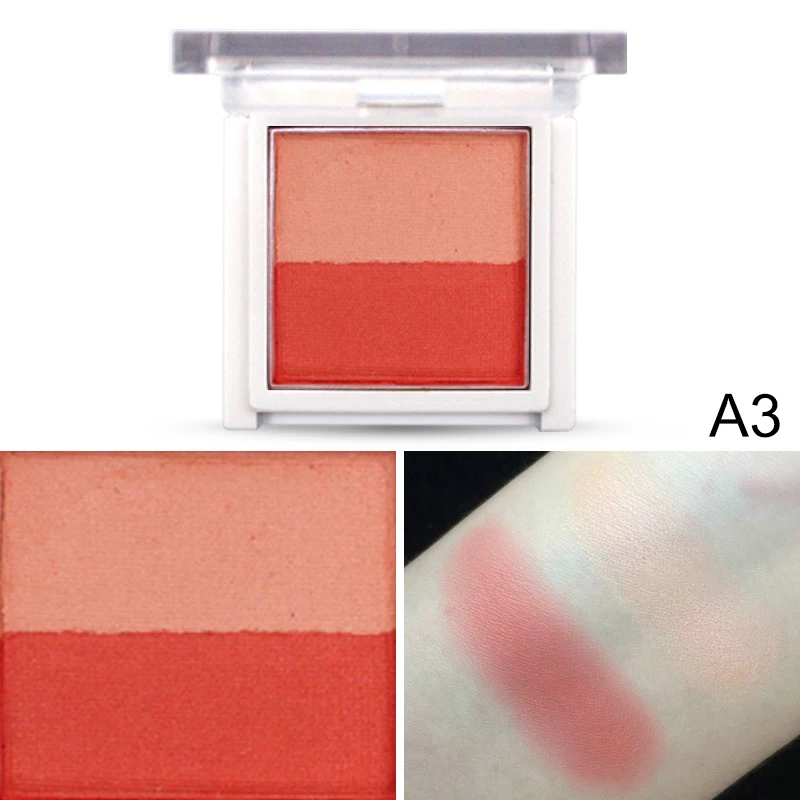 2 цвета универсальная палитра теней для век румяна пудра долговечные тени