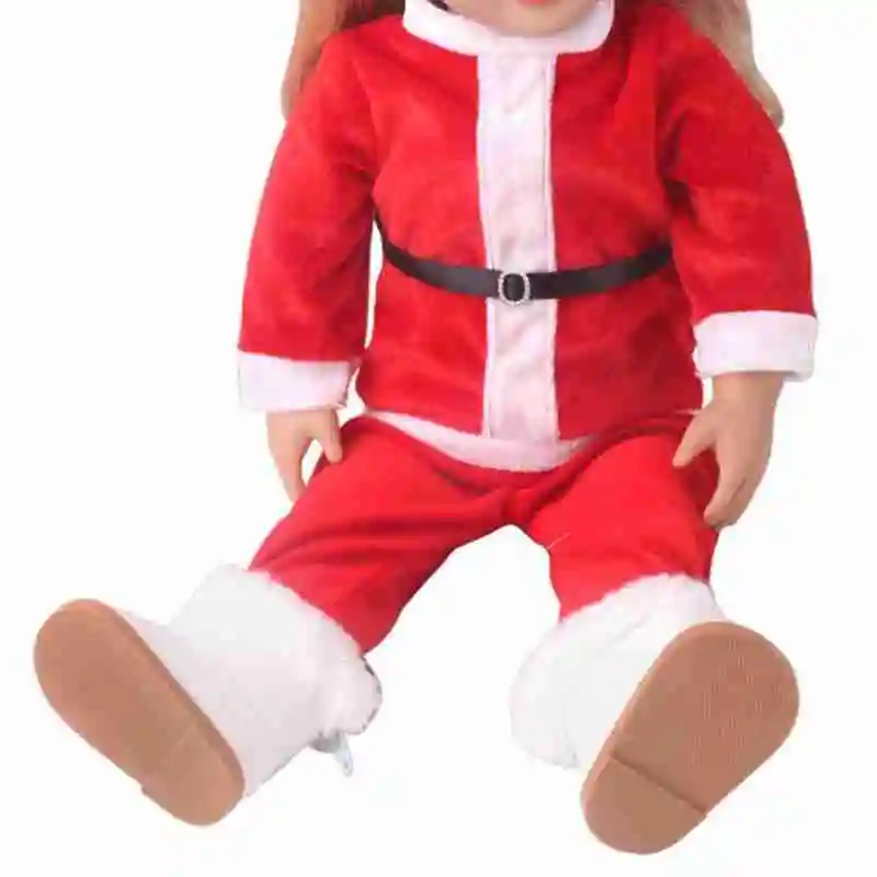 1 шт. шапка Санты платье комплект одежды для кукол красная милая кукла одежда