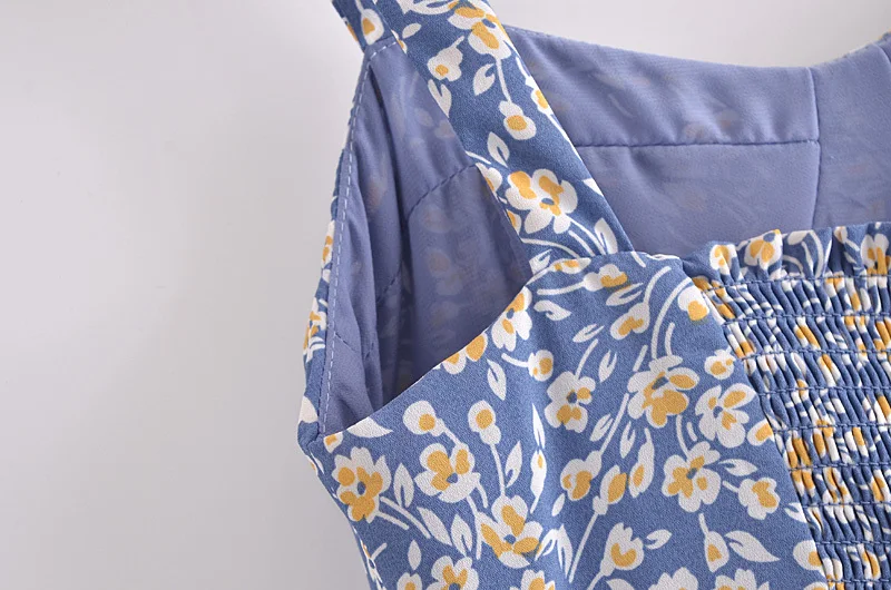 

2021 new fashion casual women's clothing Sling floral dress