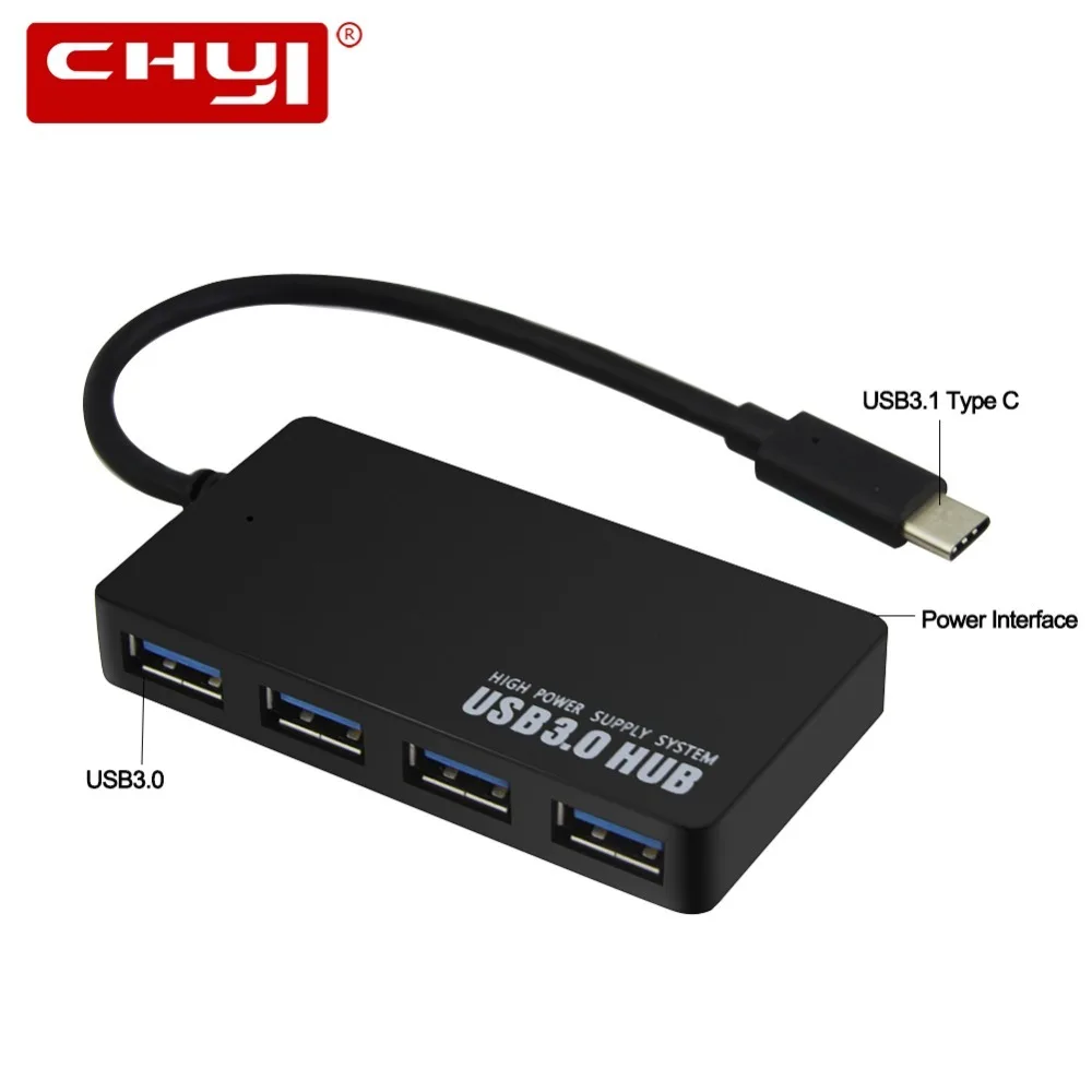 

CHYI type-c/Multi USB3.0 концентратор 4 порта USB-C высокоскоростной Micro USB разветвитель адаптер для ПК ноутбук Настольный смартфон Тип C Macbook