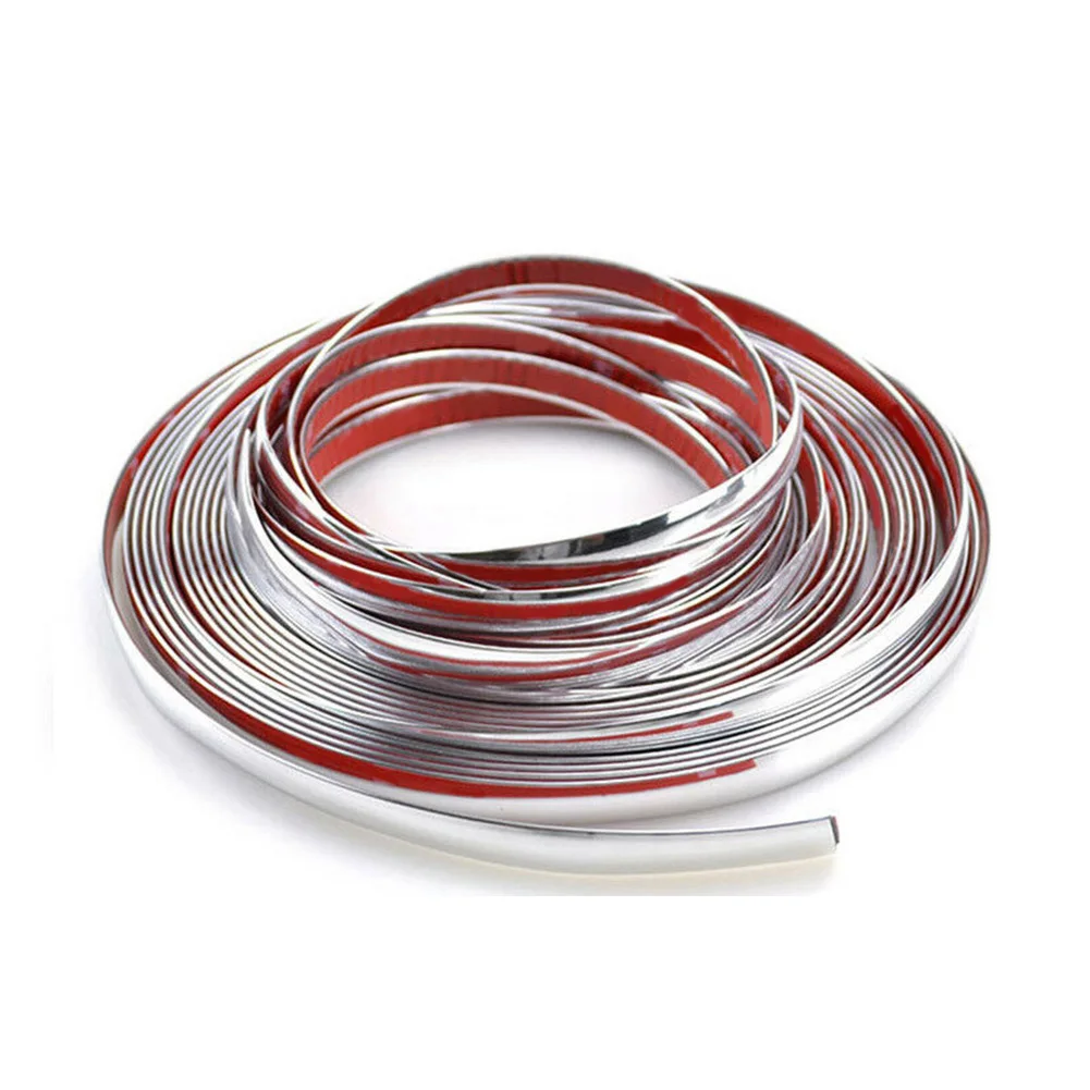 Автомобильный бампер полоса 5 м * 25 мм Универсальный Хром DIY Литье отделка