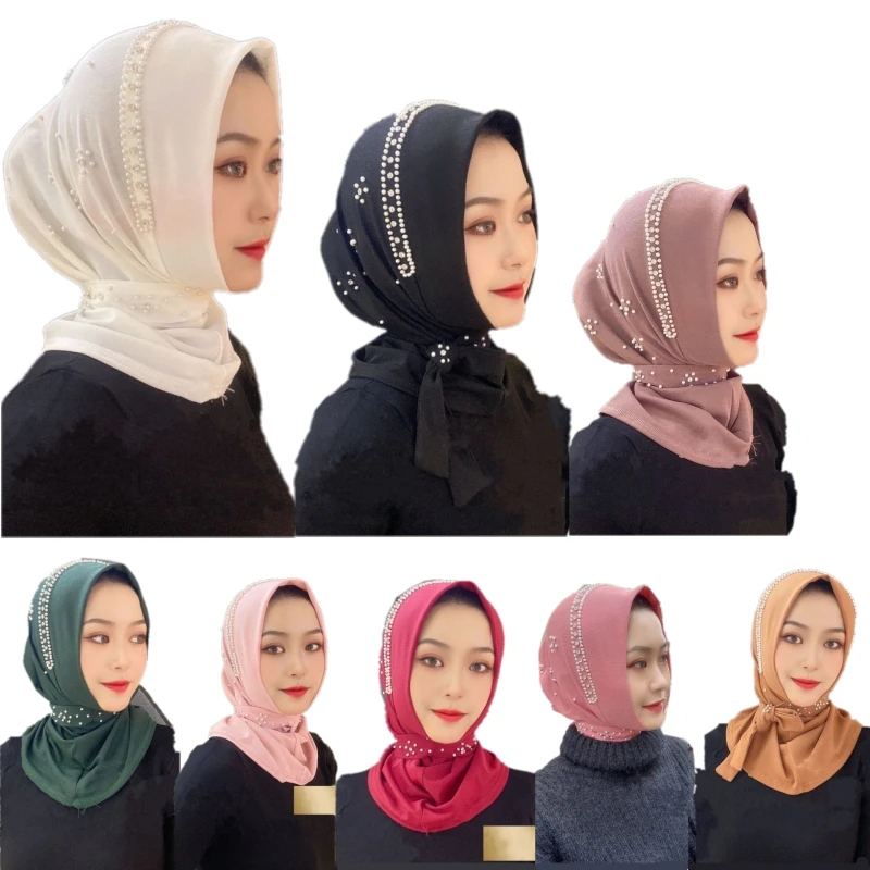 Головной убор в этническом стиле Стиль головной мода мусульманский Lady Beaded тюрбан