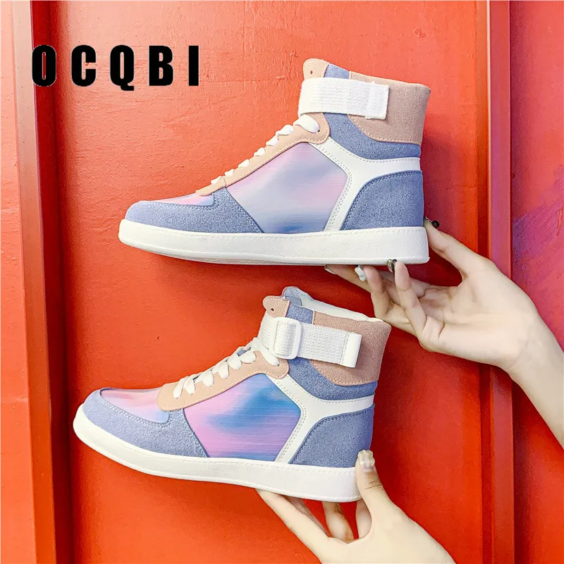 Женская Осенняя дизайнерская обувь на танкетке 1 5 см белые кроссовки платформе