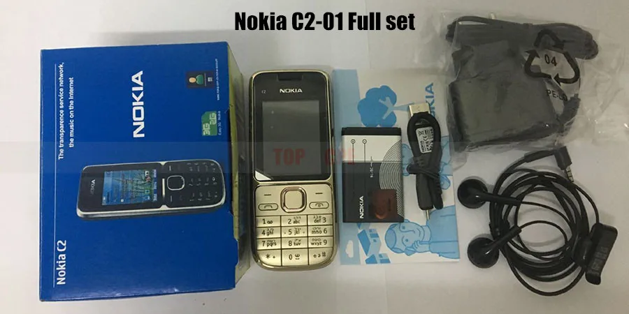 Оригинальный разблокированный сотовый телефон Nokia C2 01 (новинка 90% года) 2 0 МП дюйма