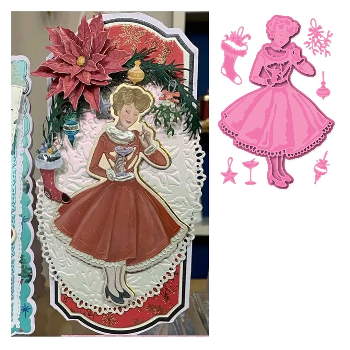 

BETTY'S CHRISTMAS Metal Cutting Dies Scrapbook Diary Decoration Stencil Embossing Template DIY Greeting Card Handmade 2021 NEW