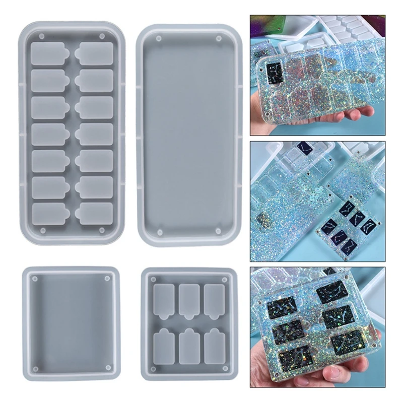 

Storage Box Resin Mold Cards Storage Case Holder Mold for DIY Game Cards Box Home Decor Creating Your Own Domino Box
