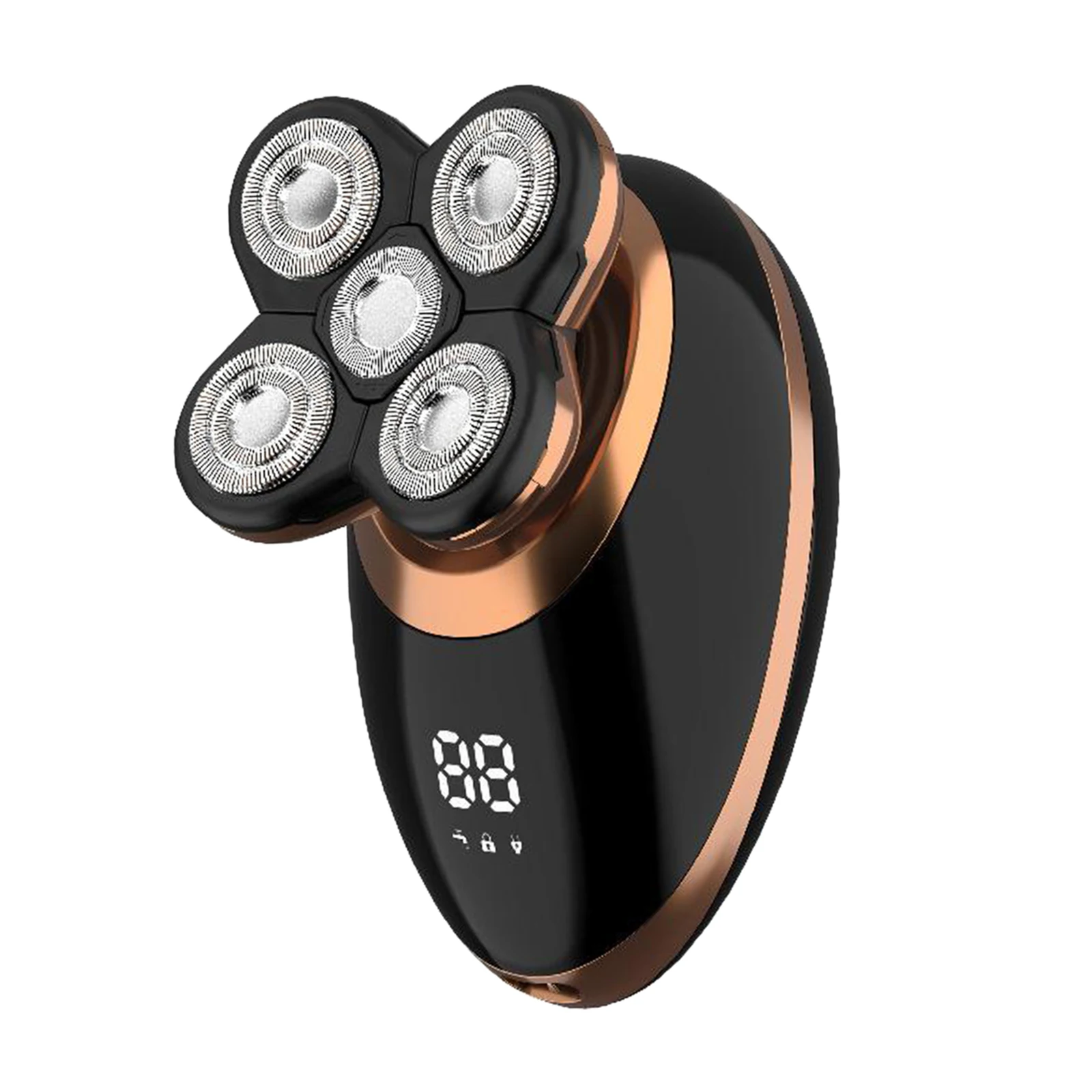 

5-in-1 Electric Shaver Bald Head Hair Trimmer Wet Dry Use LCD Display